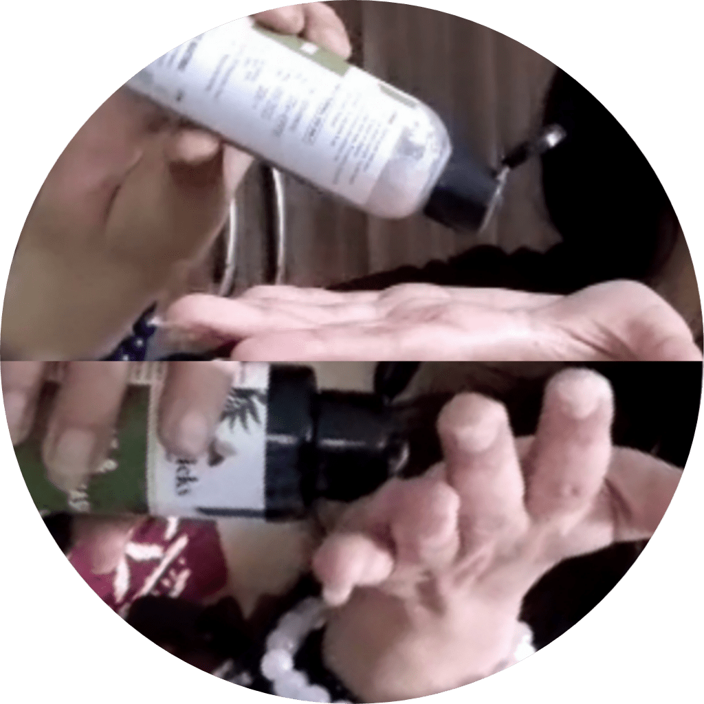 STEP - 1Take some Herblicks scrub grit on your hand & mix with Herblicks body wash